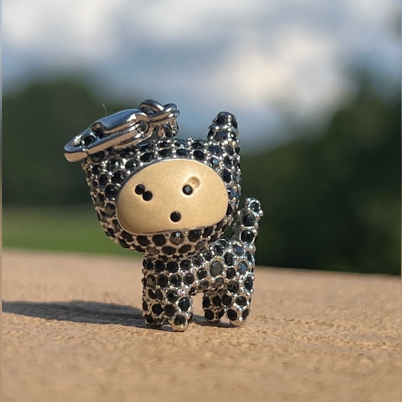 Swarovski Crystal Cat keychain charm. Rare Halloween black discontinued. - Picture 3 of 13